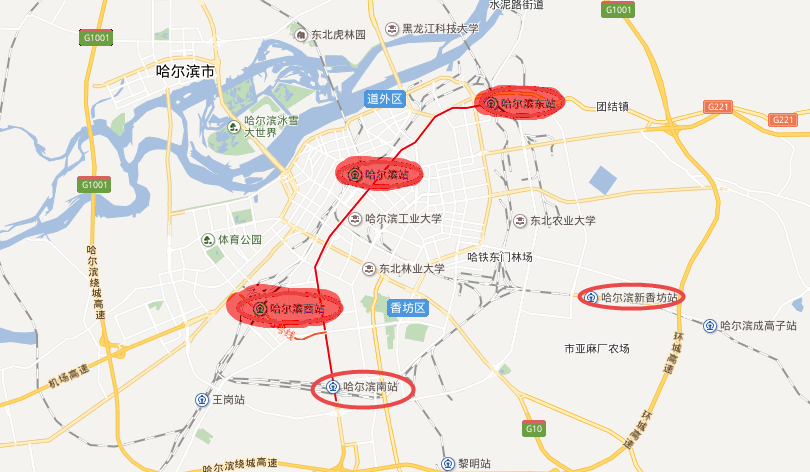 请问哈尔滨有几个火车站 哈尔滨西站和哈尔滨火车站是