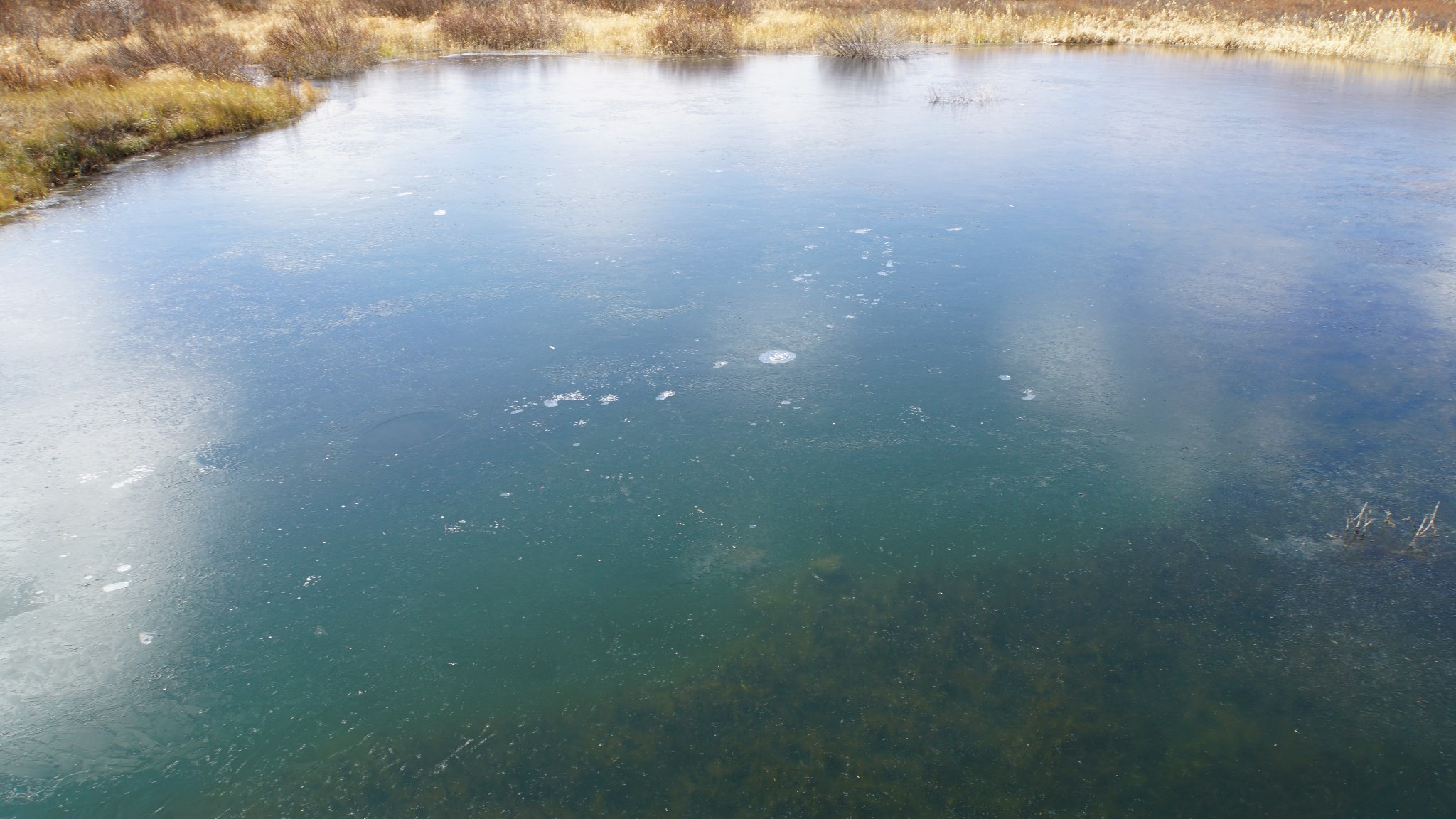 河面冻冰