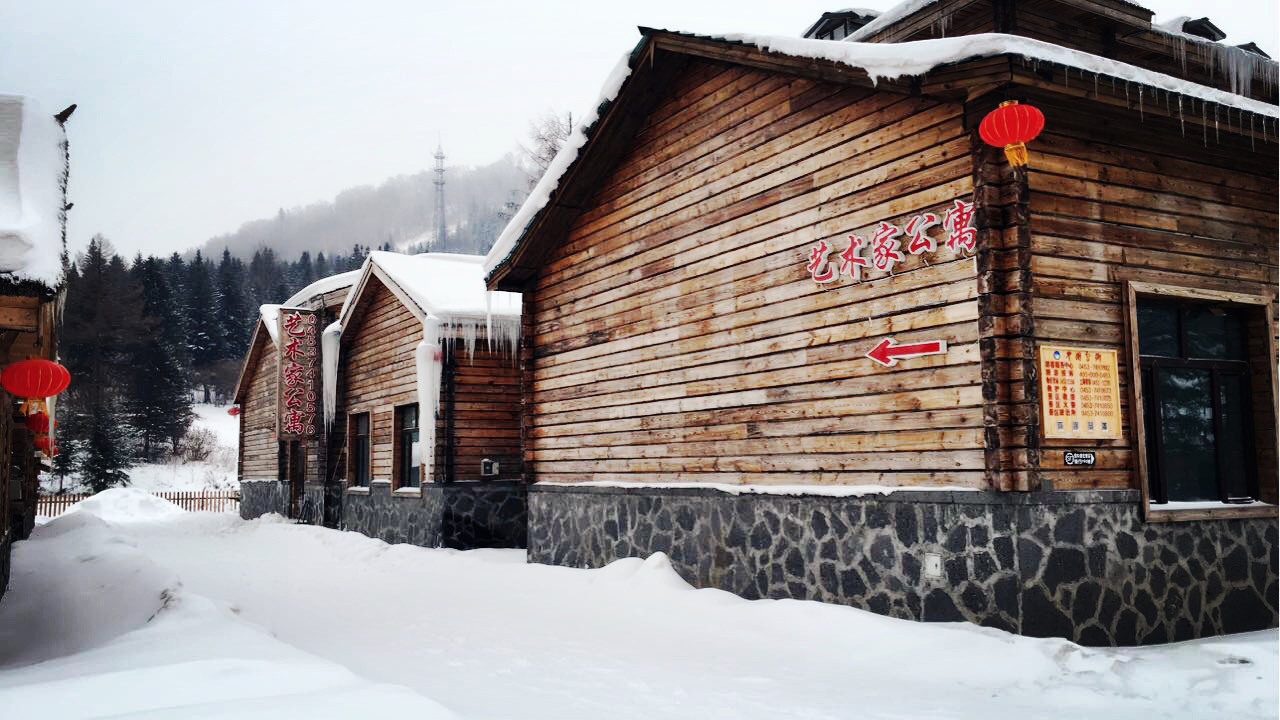 【雪乡酒店特惠】牡丹江海林雪乡艺术家酒店1晚住宿套餐(含双早 双人