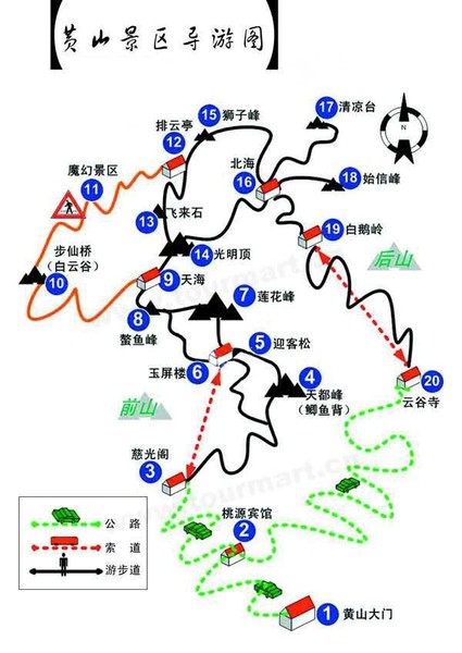 黄山北站到黄山风景区