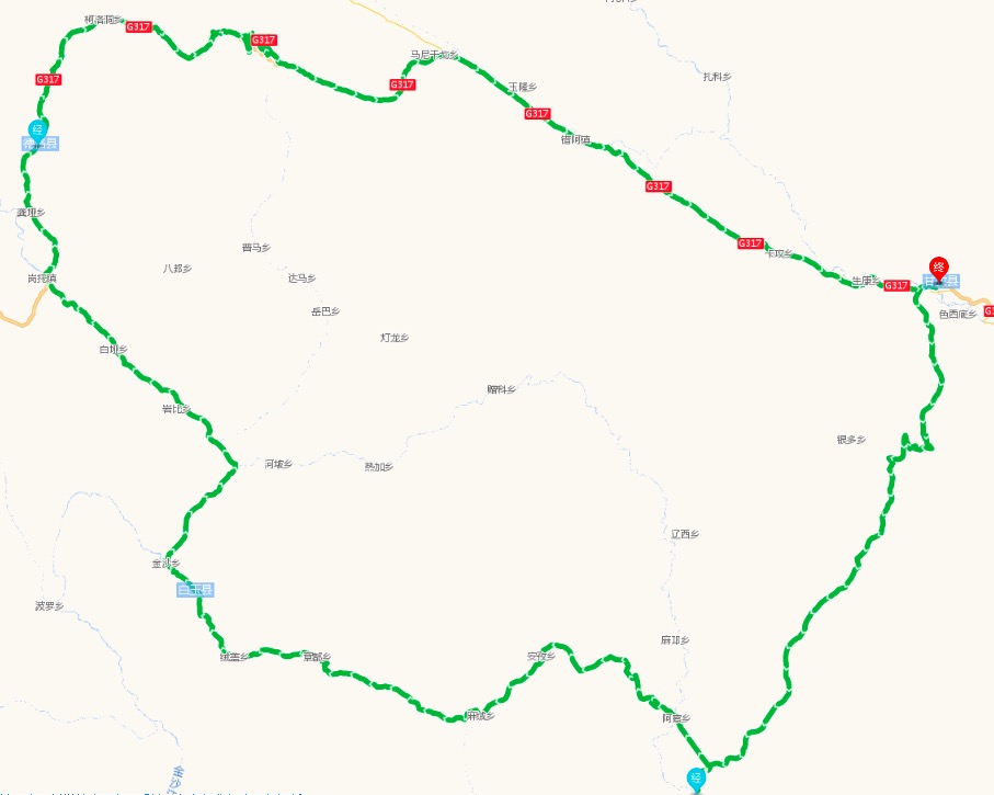 请问甘孜县到亚青寺亚青寺到白玉县白玉县到德格县德格县到甘孜县包车