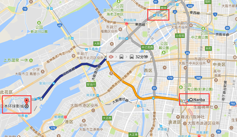 从大阪jr福岛站距离市区近吗?方便吗?