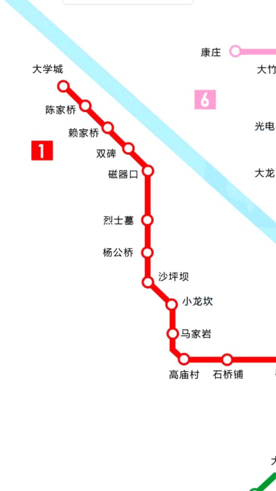 从重庆沙坪坝动车站坐动车去成都是否可以乘地铁1号线到沙坪坝地铁站