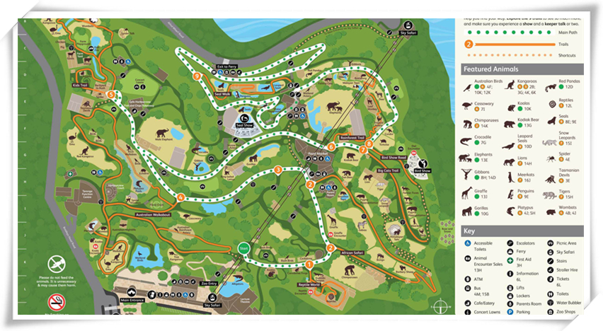 悉尼 塔龙加taronga动物园门票(含缆车票 可选渡轮票