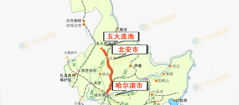 哈尔滨五大连池冬季温矿泉旅游赏火山奇景品世界名泉豪华1晚2日纵深游