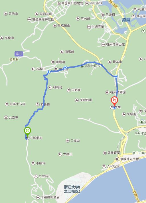 如果都想逛到的话,路线可以是:灵隐寺-龙井-九溪-虎跑,其中九溪到虎跑